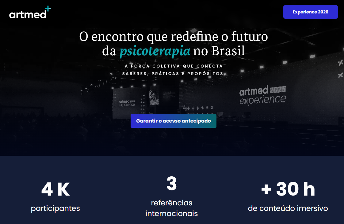 Página do Artmed Experience com os números da edição realizada